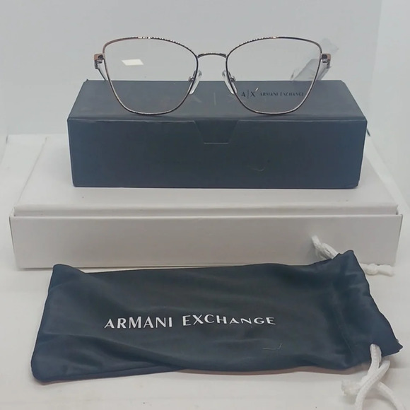 NWT RX-ABLE WOMEN'S ARMANI EXCHANGE EYEGLASS FRAMES AX1063 ROSE GOLD - Picture 1 of 6